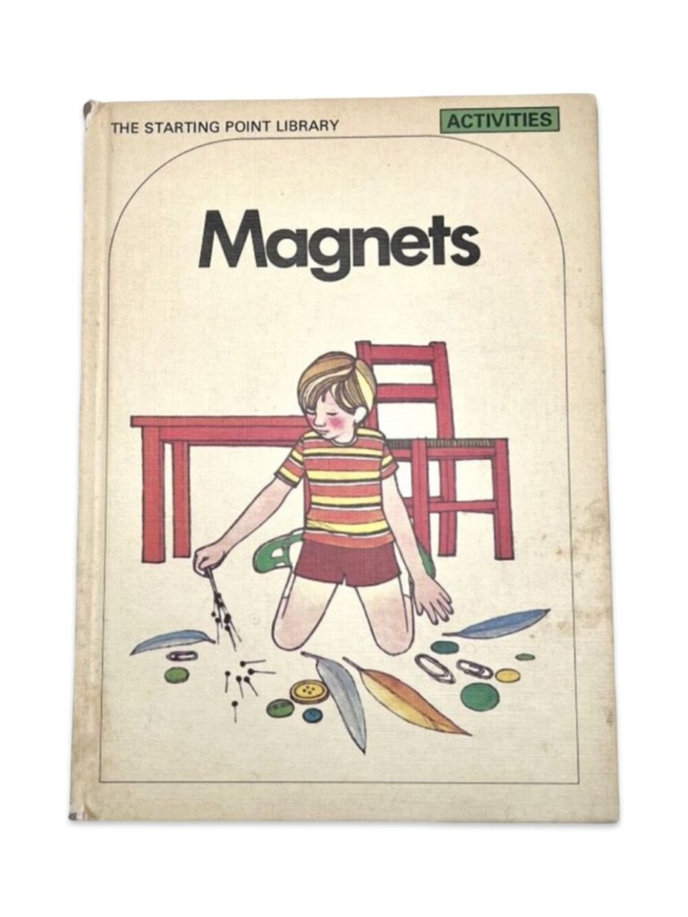Vintage Hardcover Book Magnets 1973 Kids Illustrated Retro